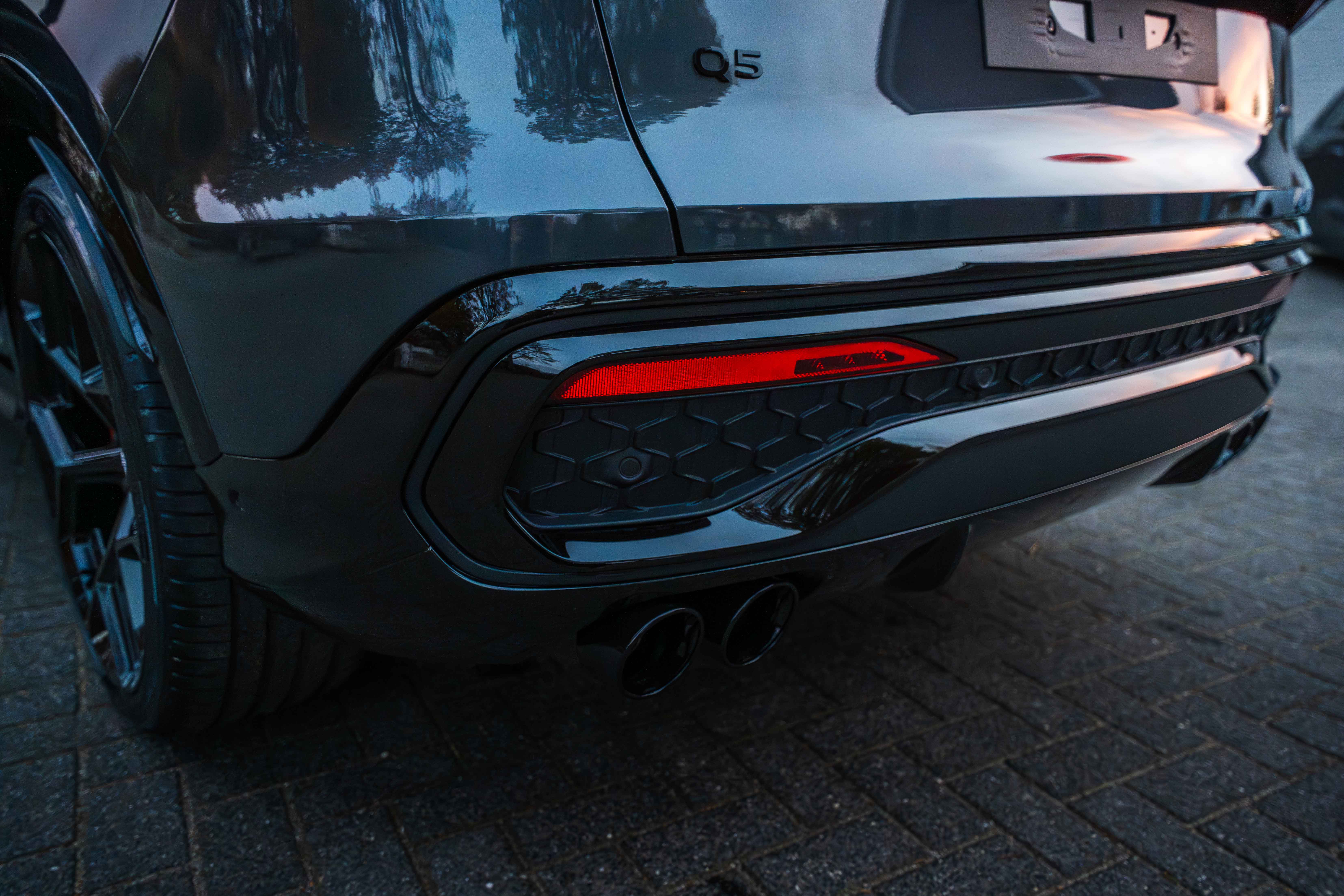 Audi Q5 uitlaat detail close-up